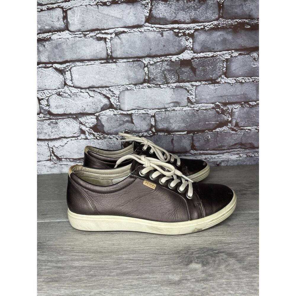 Ecco Soft 7 Purple Bronze Casual Lace Up Sneakers Shoes Women Sz 37EU/6.5M US - Picture 12 of 16